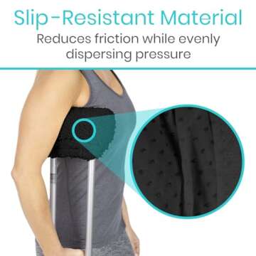 Vive Sheepskin Crutch Pads & Hand Grips - Comfortable, Breathable, Machine Washable Padding for Adults - Premium Accessory Covers for Crutches, Armpits - Latex-Free & Non-Toxic