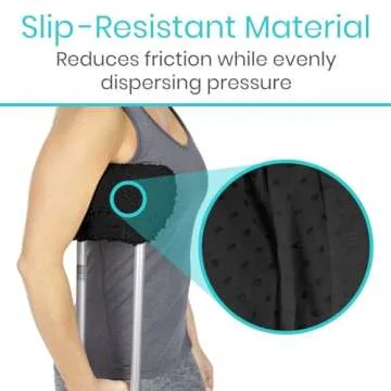 Vive Sheepskin Crutch Pads & Hand Grips - Comfortable, Breathable, Machine Washable Padding for Adults - Premium Accessory Covers for Crutches, Armpits - Latex-Free & Non-Toxic