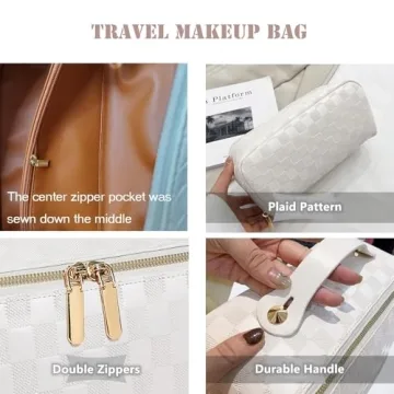 Stylish Large Makeup Organizer Bag - Katadem Travel Toiletry