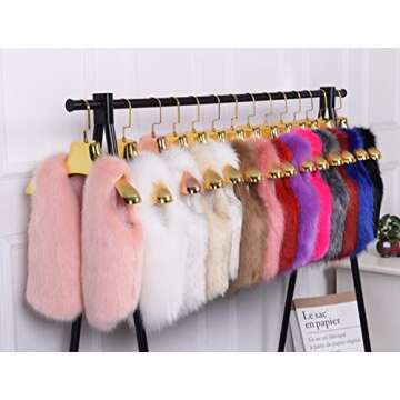 benetia Toddler Vest Girls Fur Faux Winter Jacket Pink 4t