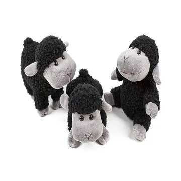 BABY FRANKIEZHOU Soft Black Lamb Plush Toy for Kids