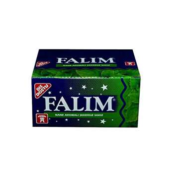 Falim Sugarless Plain Gum - Mint Flavor, 100 Individually Wrapped Pieces