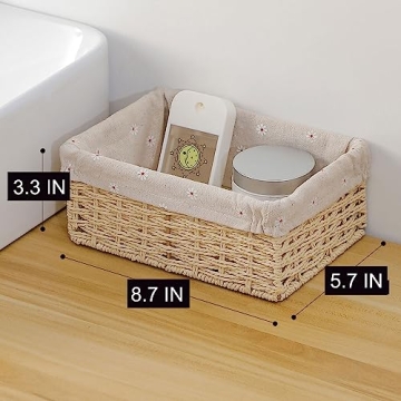 Wicker Woven Storage Basket for Home Organization and Decor