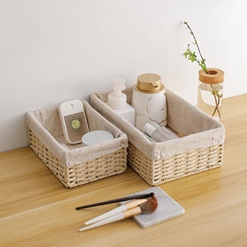 Wicker Woven Storage Basket for Home Organization and Decor