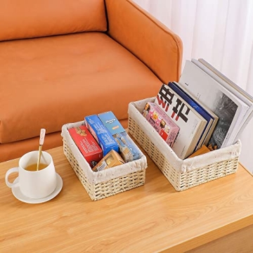 Wicker Woven Storage Basket for Home Organization and Decor
