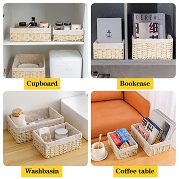 Wicker Woven Storage Basket for Home Organization and Decor