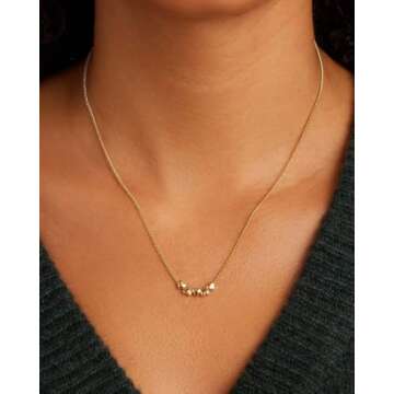 gorjana Women’s Lou Heart Necklace, 18K Gold Plated, Adjustable Chain