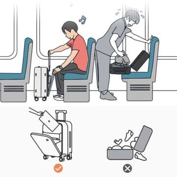 Mixi Luggage Suitcase with Spinner Wheels, 24'' Checked Travel Luggage Aluminum Frame PC Hardside with TSA Lock & Cover