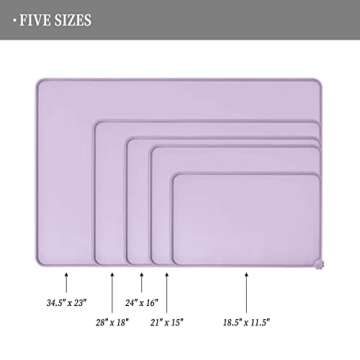 Reopet Waterproof Pet Feeding Mat with High Raised Edges, Heavier and Thicker Placemats for Cat Dog ...