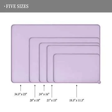 Reopet Waterproof Pet Feeding Mat with High Raised Edges, Heavier and Thicker Placemats for Cat Dog ...