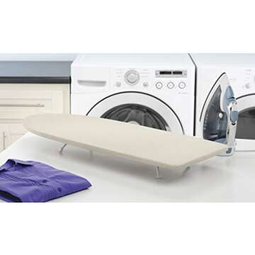 Whitmor Tabletop Ironing Board, Cream, 12.0x32.0x33.75