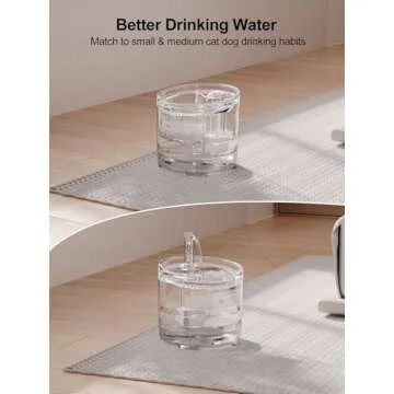 NPET WF050 Cat Water Fountain, Dog Water Dispenser, 1.5L Super Quiet Automatic Pet Drinking Fountain with Faucet Kit