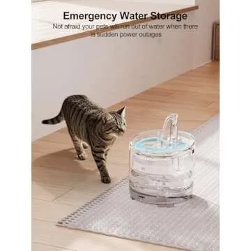 NPET WF050 Cat Water Fountain, Dog Water Dispenser, 1.5L Super Quiet Automatic Pet Drinking Fountain with Faucet Kit