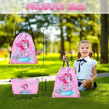 Mermaid Gifts for Girls - Backpack & Jewelry Gift Set