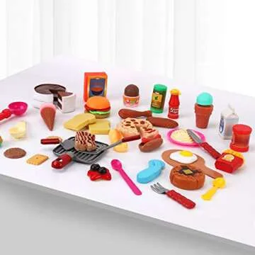 50 PCS Deluxe Pretend Play Food Set for Kids - Fun & Interactive