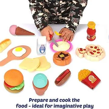 50 PCS Deluxe Pretend Play Food Set for Kids - Fun & Interactive