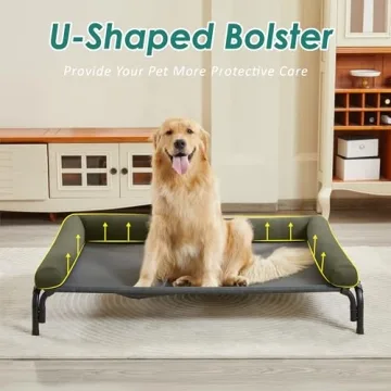 TJSOULER Cooling Elevated Dog Bed for Large Dogs  - Quick Install