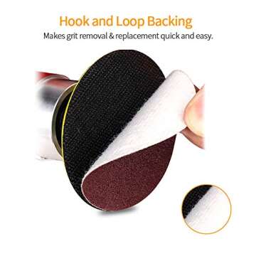 SPEEDWOX 100pc 2 inch Sanding Discs Hook and Loop Sandpaper 150 Grit Sander Disc Sanding for Sanders Drill Grinder Rotary Tools Attachment Woodworking Wood Auto, No Hole