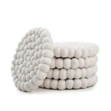Round Felt Ball Coasters - 100% Merino Wool, Hand Felted in Nepal - Set of 5