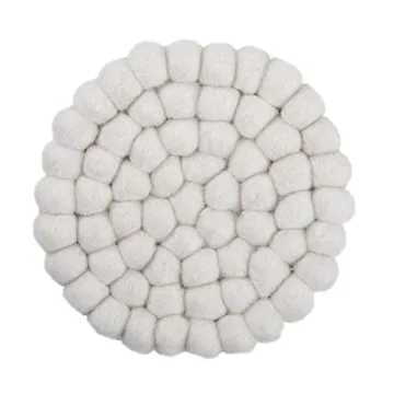 Merino Wool Round Felt Ball Coasters Handmade in Nepal