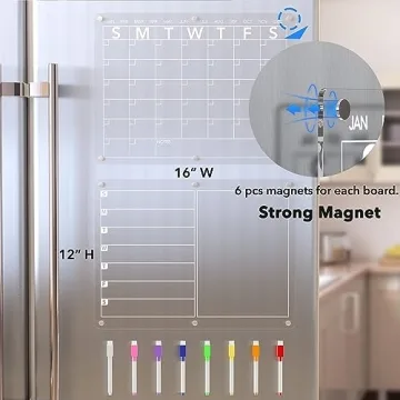 Neatsure Acrylic Magnetic Calendar for Kitchen Planning