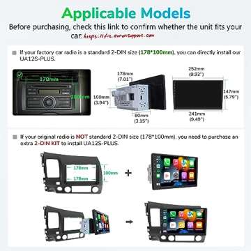 Eonon 10.1'' Double Din Car Stereo, Android 13 Octa Core 6GB+64GB, Wireless CarPlay & Android Auto, ...