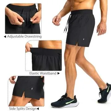 Men's Running Shorts with Zipper Pockets for Active Lives