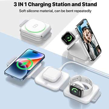 Wireless Charger Magnetic 3 in 1 Fast Charging Station
