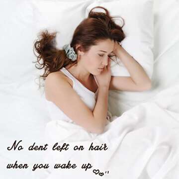 Lolalet Scrunchies for Women, Satin Hair Softer Than Silk Ties Sleep, Big Scrunchy Ponytail Holder with Elastic Bands Girls Thick Thin Curly -6 Pack, Style A