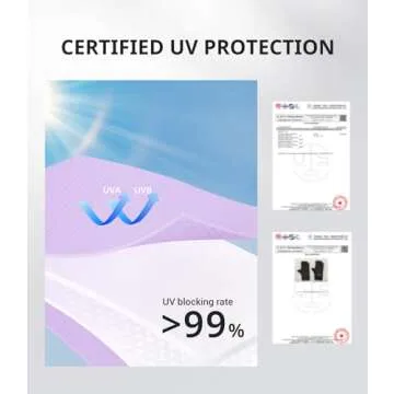 AIRSEE Premium UV Protection Gloves for Gel Manicures – UPF 50+ Fingerless Design, Anti UVA & UVB Shielding, Professional Nail Tech Gloves for UV Nail Lamp, Comfortable & Breathable (Purple)