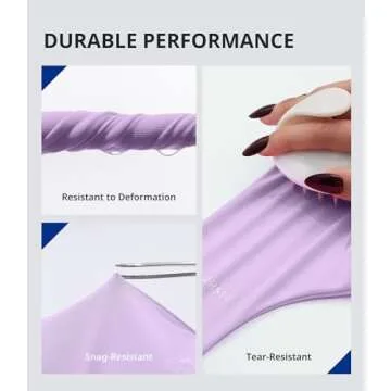 AIRSEE Premium UV Protection Gloves for Gel Manicures – UPF 50+ Fingerless Design, Anti UVA & UVB Shielding, Professional Nail Tech Gloves for UV Nail Lamp, Comfortable & Breathable (Purple)