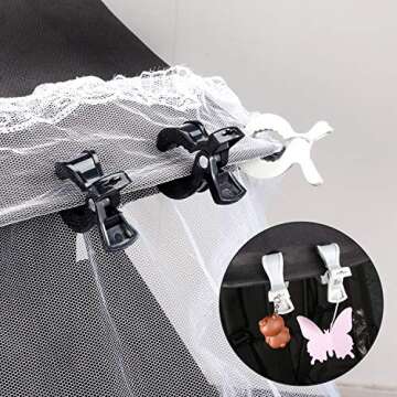 LAT Stroller Clips for Baby Sun Protection and Toy Fixing