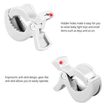 LAT Stroller Clips for Baby Sun Protection and Toy Fixing