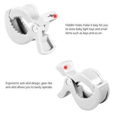 LAT Stroller Clips for Baby Sun Protection and Toy Fixing