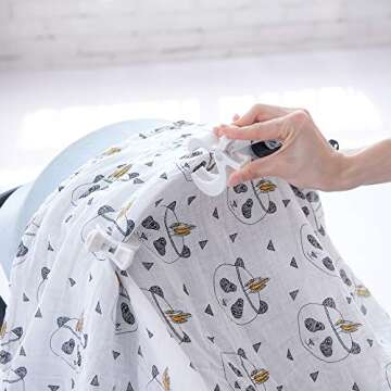 LAT Stroller Clips for Baby Sun Protection and Toy Fixing