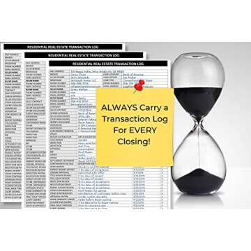 Real Estate Agent Supplies - Real Estate Transaction Log Notepad, a Closing Checklist Planner Pad for Realtor File Folders to Organize Sale Pipeline. Made in the USA.