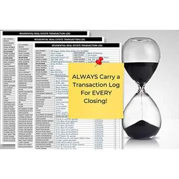 Real Estate Agent Supplies - Real Estate Transaction Log Notepad, a Closing Checklist Planner Pad for Realtor File Folders to Organize Sale Pipeline. Made in the USA.