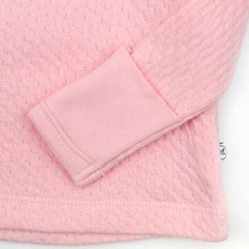 HonestBaby Side-Snap Matelasse Mini Quilted Top in Cozy 100% Organic Cotton Infant Baby Boys, Girls,...