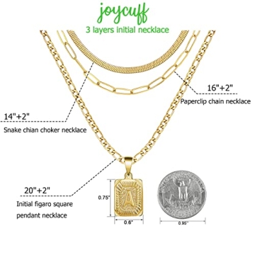 JoycuFF Gold Layered Necklace Set Trendy Jewelry Gifts