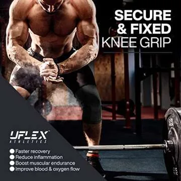 UFlex Athletics Knee Compression Sleeve for Pain Relief