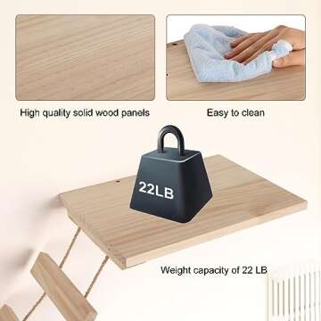 LUCKUP 9 pcs Cat Wall Shelves and Perches-Wall Mounted Cat Wall Furniture Cat Climbing Shelf Natural Wood W/ 1 Cat House, 1 Cat Hammock, 2 Ladder, 4 Cat Perchs, 1 Cat Scratching Post