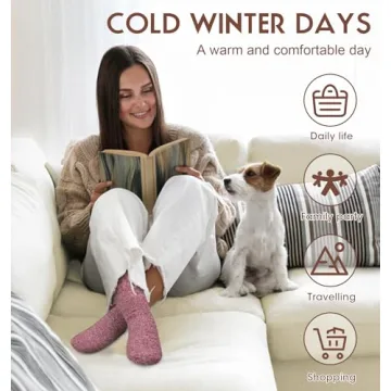 5 Pack Womens Thick Warm Casual Wool Crew Socks