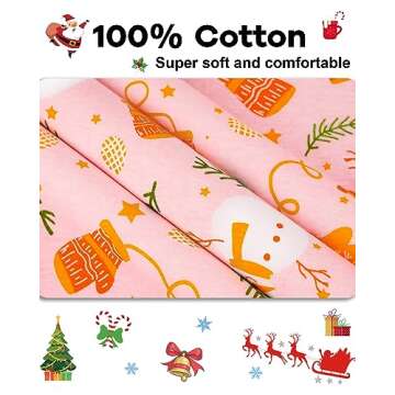 KOBERO Girls Christmas Pajamas Toddler Snowman PJs Kids Xmas Pj Sets 100% Organic Cotton Jammies Children Sleepwear Snowflake Clothes Size 2T Age 2 Year