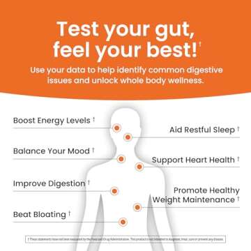 Ombre Gut Health Test Kit - Probiotic Recommender at Home Test for Women & Men - Detailed Custom Gut Microbiome Analysis for Digestive, Immune and Mental Health with Food Suggestions