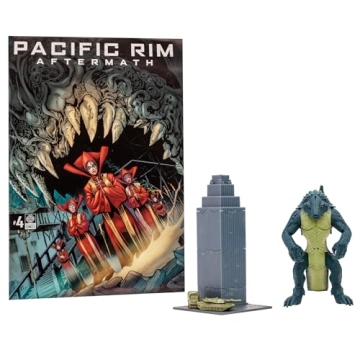 Pacific Rim Raiju Kaiju 4" Figure Playset with Comic & Vehicles