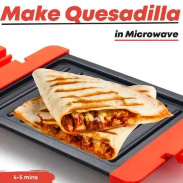 Maconee Microwave Sandwich maker | Microwave Grill Cheese Maker | Microwave Crisper Toaster Cookware | Panini Press | Cooking Fast and Dishwasher Safe Orange