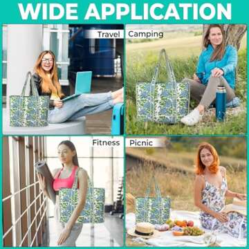 Eco-Friendly Quilted Cotton Tote Bag For Work & Travel