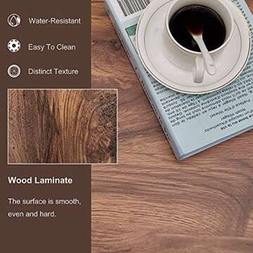 DIMAR GARDEN Wood Coffee Table with Storage Shelf 41.7in Industrial Table for Living Room, Brown