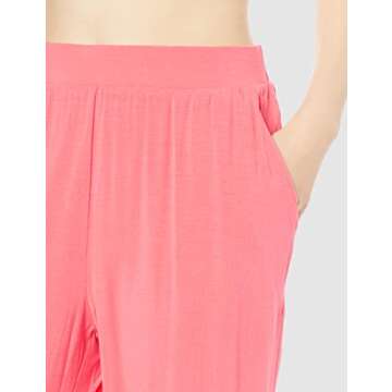 Amazon Essentials Womens Pajama Pants, Lightweight Knit Jersey Jogger Lounge Sleep Wear with Pockets, Coral Pink, X-Large