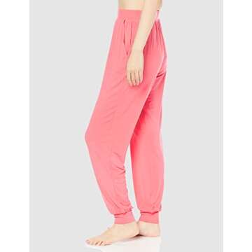 Amazon Essentials Womens Pajama Pants, Lightweight Knit Jersey Jogger Lounge Sleep Wear with Pockets, Coral Pink, X-Large
